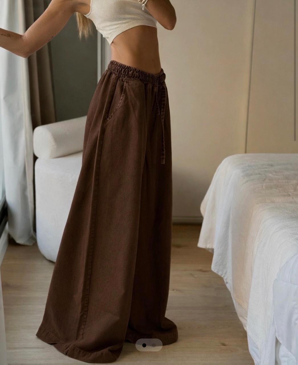 Palazzo en Gabardina Chocolate: imagen 1