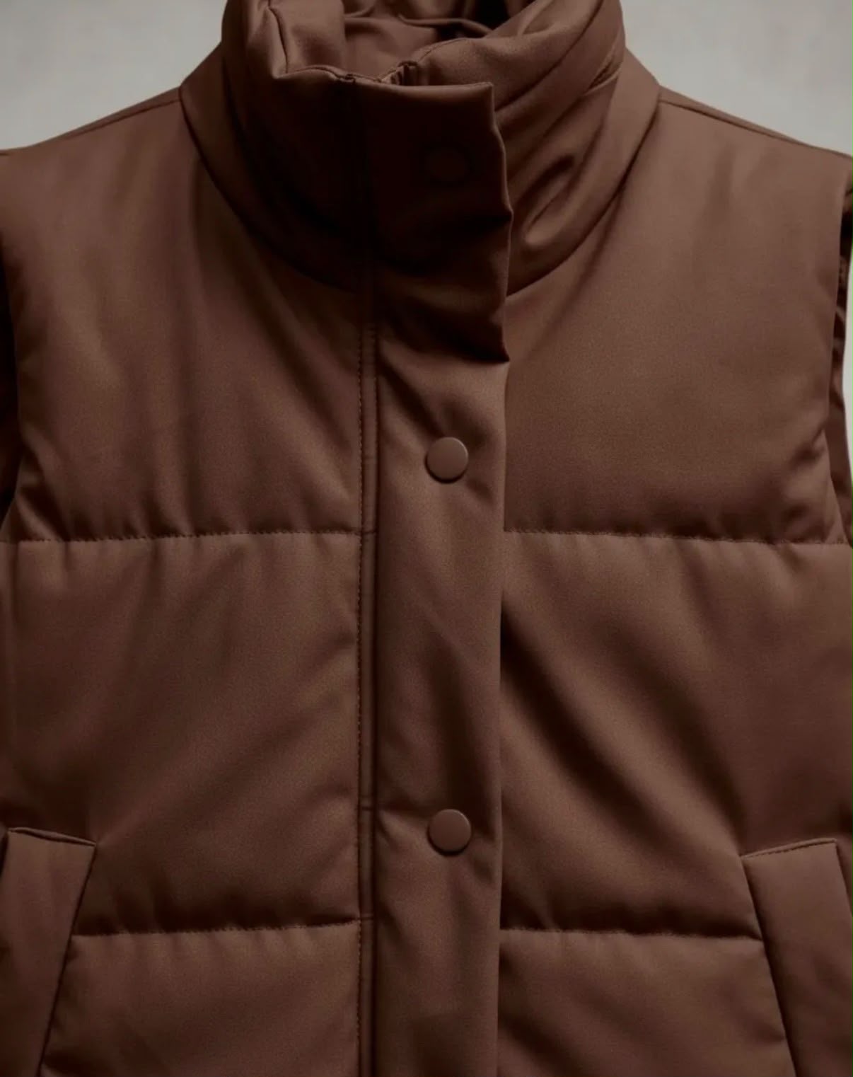 chaleco puffer choco: imagen 2